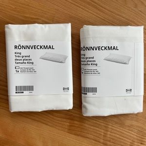 Ikea 100% cotton 343 Thread count King size pillowcases